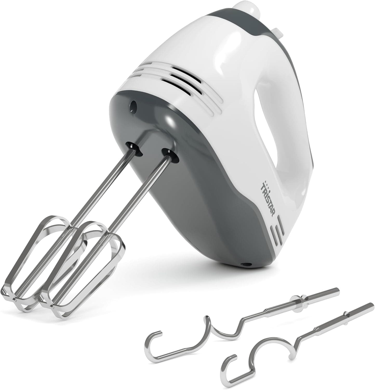Tristar Liquidificadora manual, 5 velocidades ajustáveis, 200 W, design ergonómico, acessórios de aço inoxidável, peças adequadas para máquinas de lavar louça, BPA-Free, compacto e fácil de usar