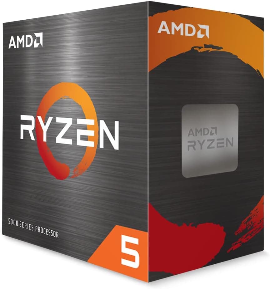 AMD Ryzen 5 5500 Processador (6 núcleos/12 threads, 65 W TDP, Socket AM4, 19 MB cache, relógio de aumento máximo. até 4,2 GHz, com ventilador Wraith Stealh)