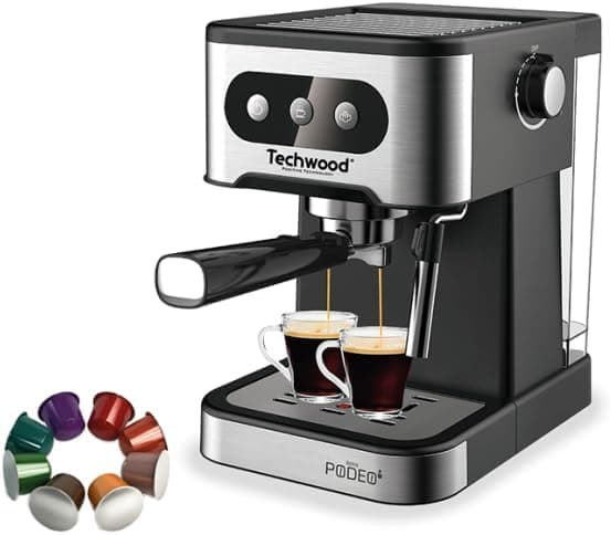 Techwood - Máquina de café expresso TCA-156EXN