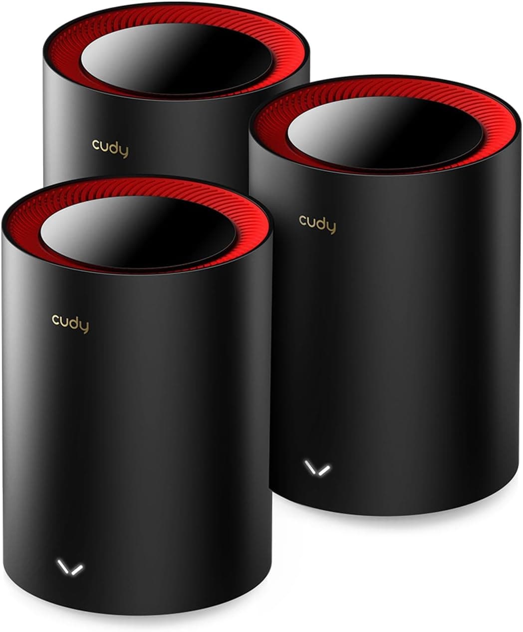 CUDY AX3000 2,5 G Sistema de malha Wi-Fi 6, 2,5 g WAN, Backhaul Ethernet, ideal para 1 Gig Internet, Wireguard, OpenVPN, Zerotier, CloudFlare, DDNS, 2023 Lanz. amiento M300 0 Pacote de 3