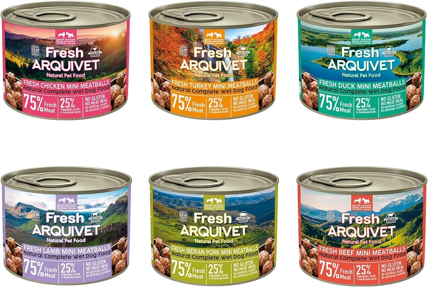 Arquivet Fresh Mini Meatballs 200 g Variety Pack 6 sabores