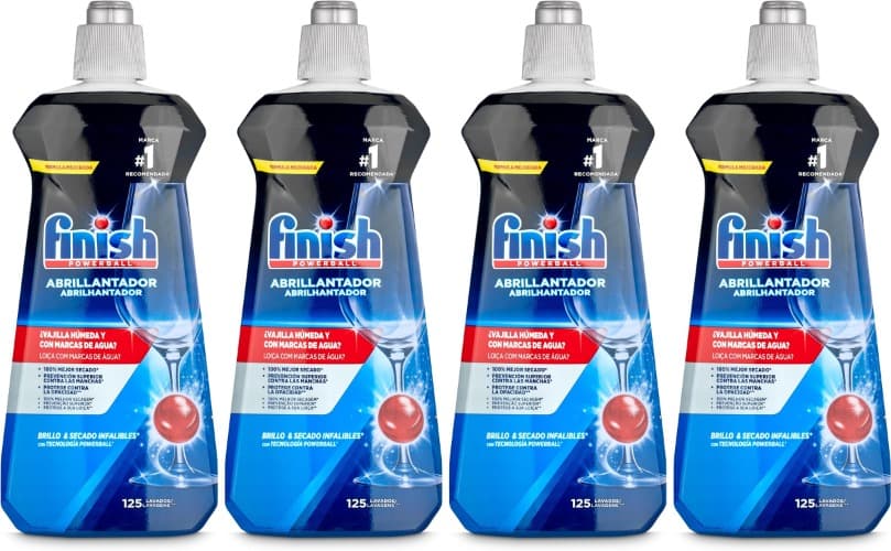 Finish abrillantador para lava‑louças 500 ml – secagem eficaz, brilho sem marcas e 125 lavagens