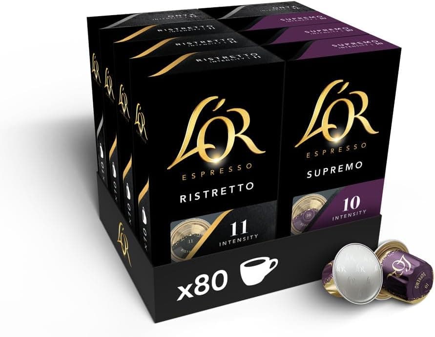 L'OR Espresso Intense | Caixa com 80 cápsulas de café compatíveis com Nespresso em 3 variedades intensas