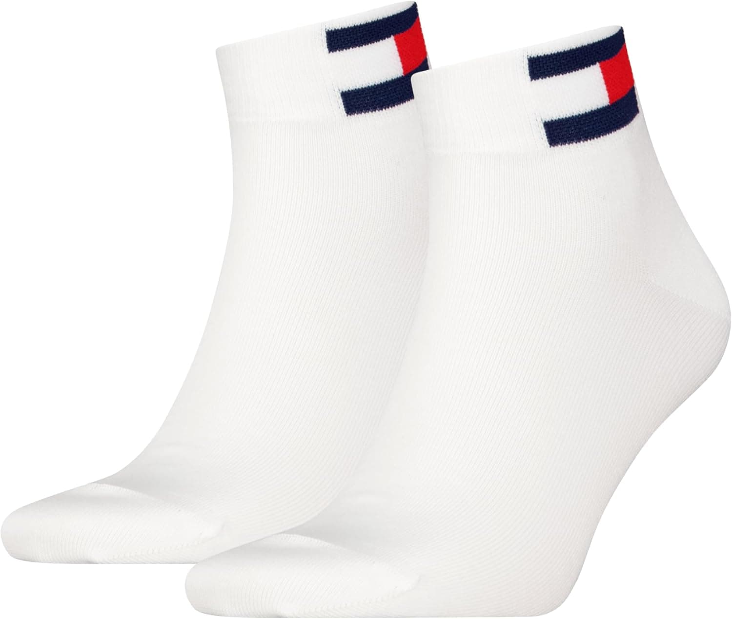 Tommy Hilfiger Quarter Meias unissexo para adulto (pacote de 2) 