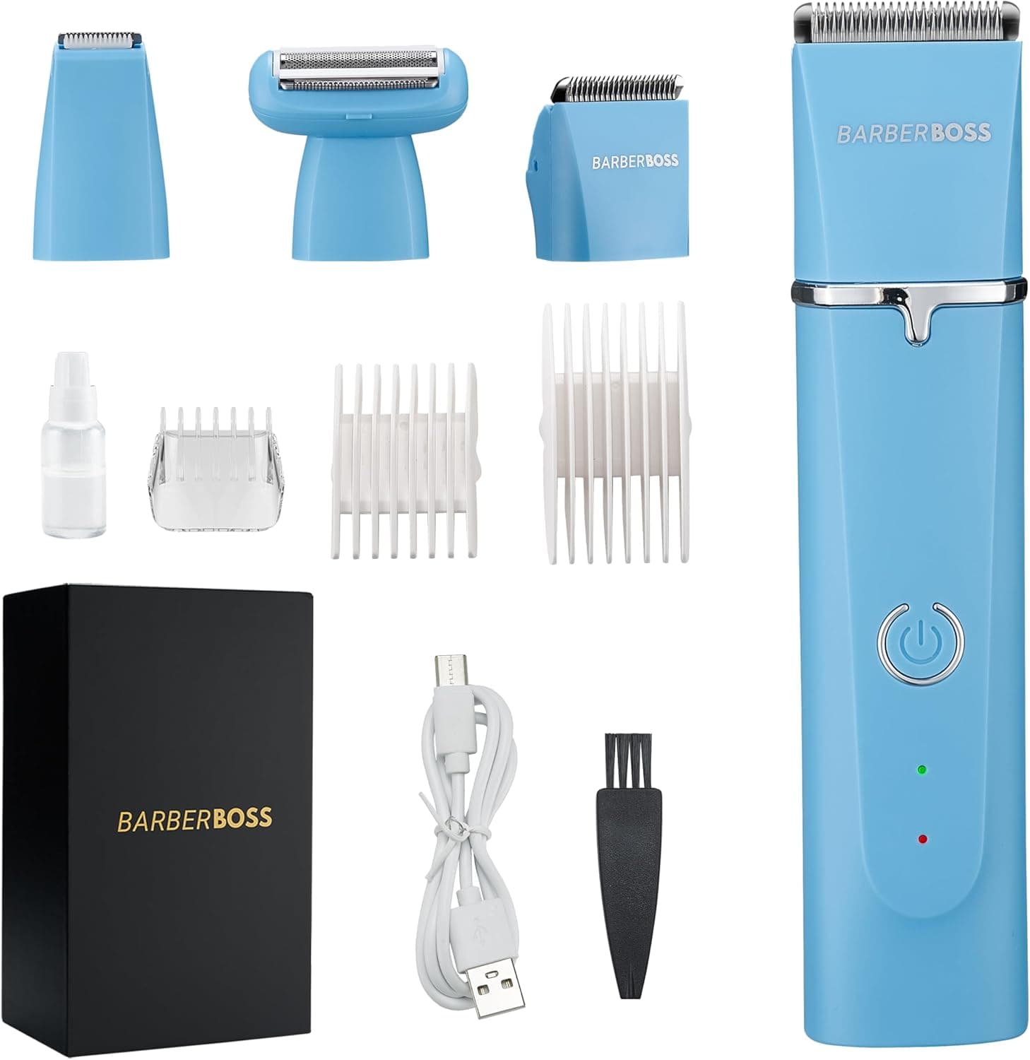 BarberBoss Barba aparador para homens, homens de corte de cabelo, kits de higiene para homens, homens de corte de cabelo, máquinas de cortar para homens de corte de cabelo QR-6053