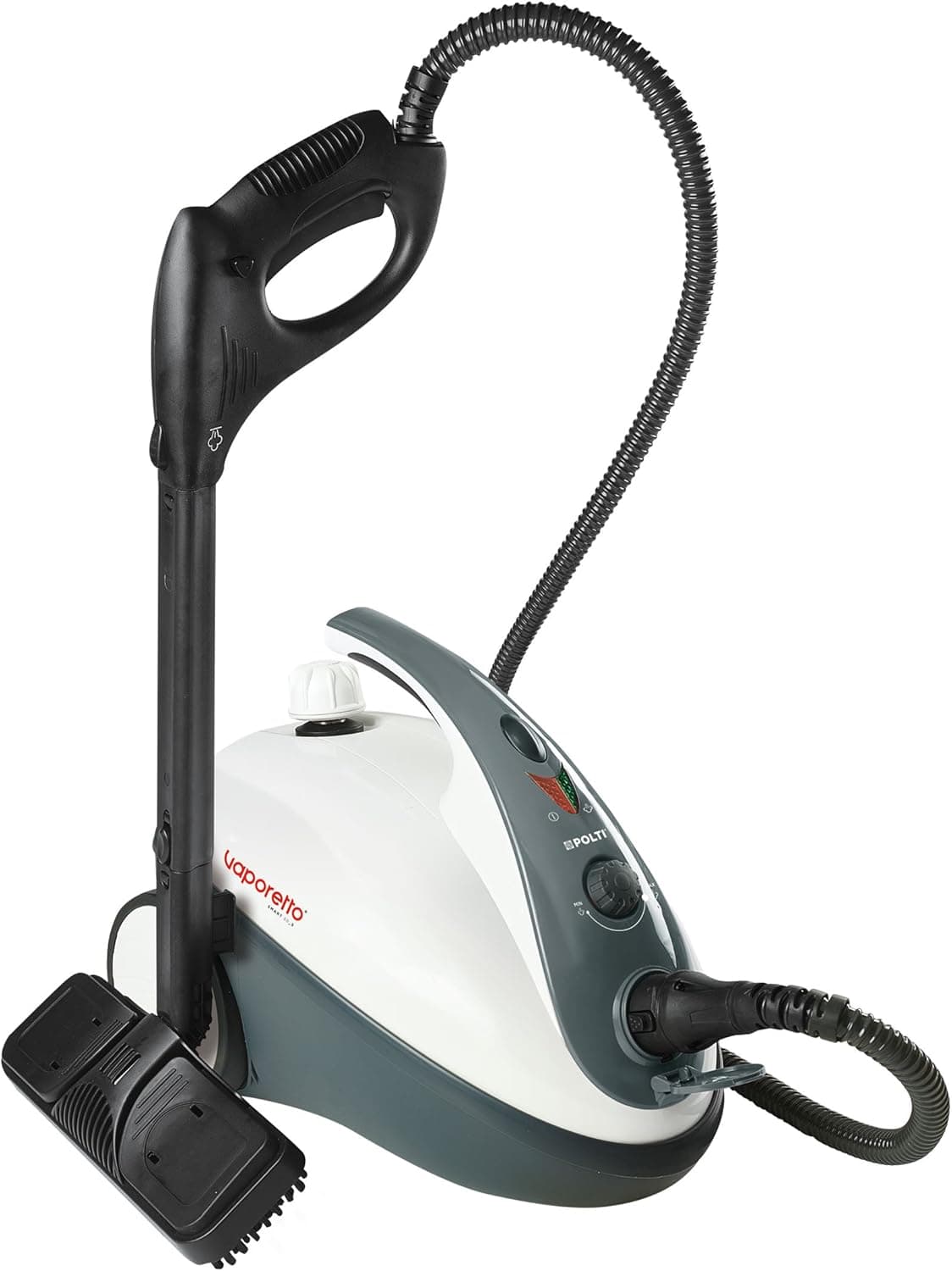 Polti Vaporetto Smart 30 S, limpador a vapor com caldeira de alta pressão até 3 bar, tampa de segurança, potência de 1800 W, capacidade de 1,6 l, 12 acessórios, compartimento acessórios