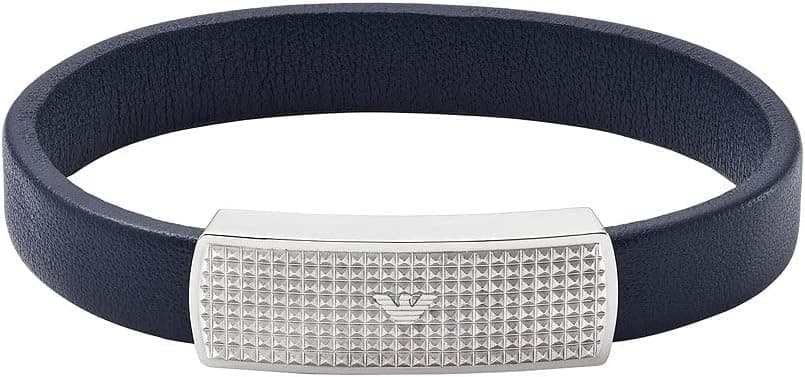 Emporio Armani EGS2987040 Bracelete para homem, azul, comprimento: 216 mm, largura: 10 mm 