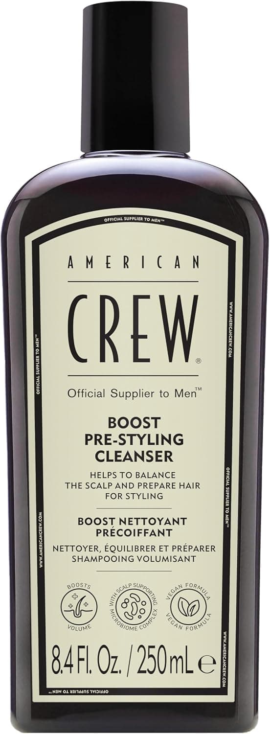 American Crew Boost Pre-Styling Cleanser | Shampoo volumizador para homem, 250 ml