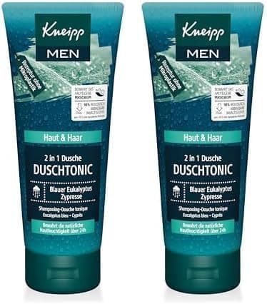Kneipp Dusch Tonic homens 2 em 1 Eycalipto azul e cipreste 200 ml (embalagem de 2)