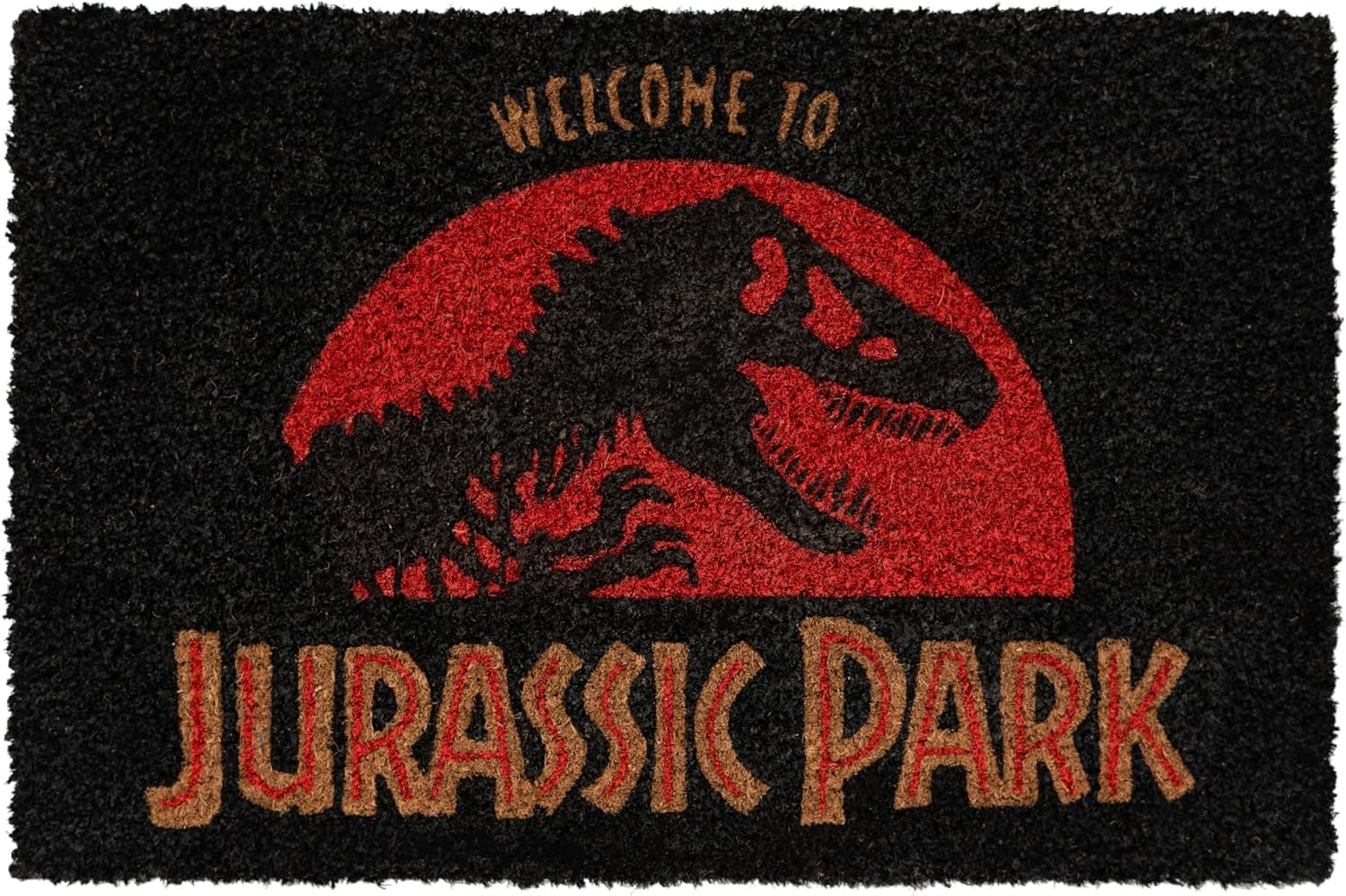 Grupo Erik Capuz Jurassic Park - felpudo entrada casa originais, Jurassic Park Merchandising: Tapete de entrada de casa | tapete de entrada para casa de fibra de coco antiderrapante e impermeável