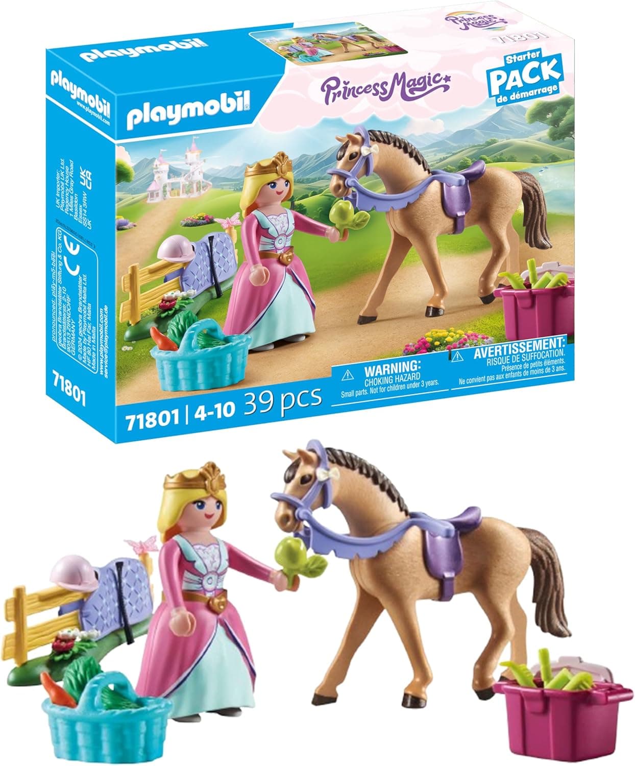 PLAYMOBIL | Princess Magic | Princesa com cavalo | brinquedos de princesa | brinquedo para meninos e meninas a partir de 4 anos | 71801
