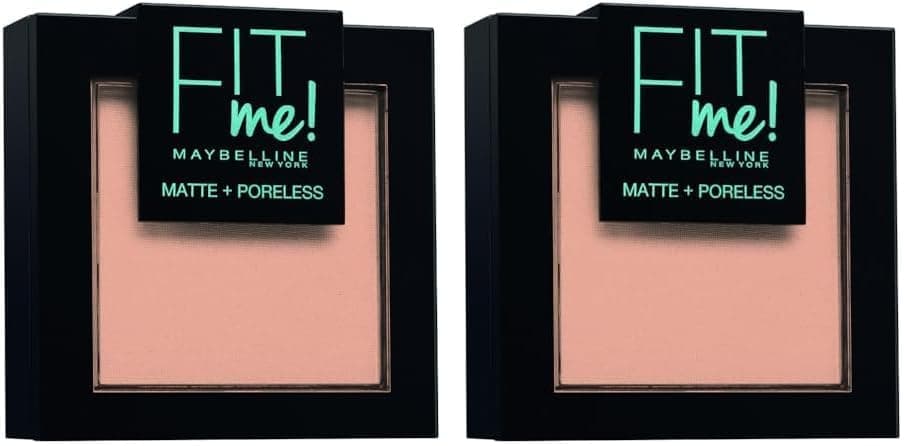 MAYBELLINE Pó mate e poroso, tom 130 Buff bege, 9 g (embalagem de 2)