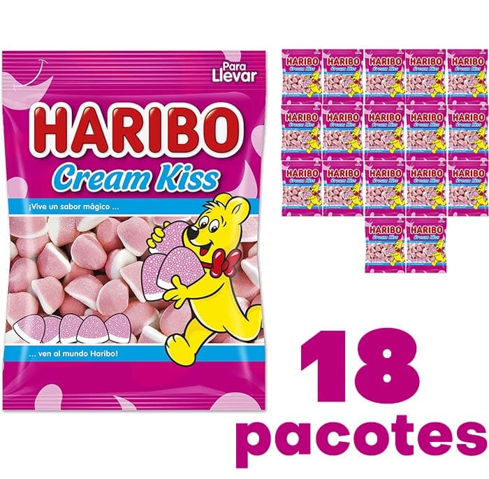 Haribo Cream Kiss - 18 sacos x 80 g (1440 g)