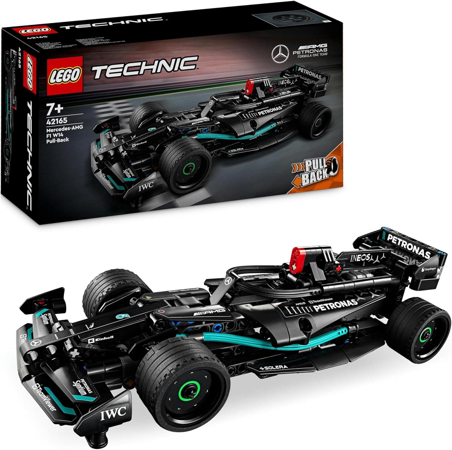 LEGO Technic Mercedes-AMG F1 W14 E Performance | Carro de corrida Fórmula 1 com mecanismo pull-back para crianças a partir dos 7 anos