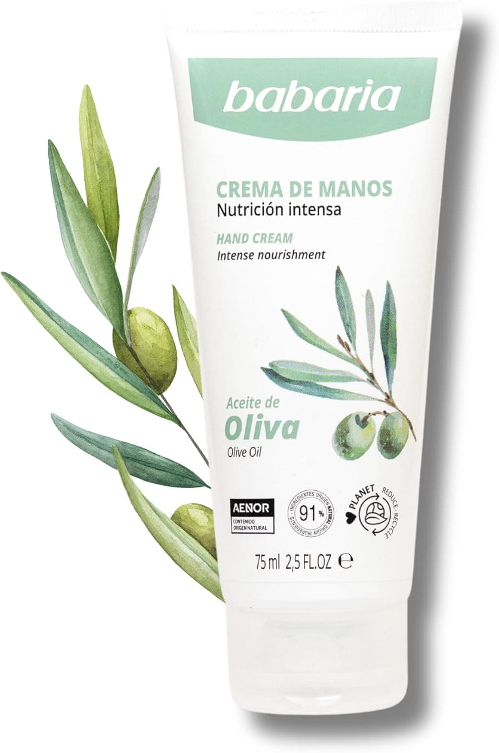 Babaria - Creme mãos rachadas e secas | Creme mãos reparador com azeite de oliva, creme de lençóis | Creme de mãos Working Hands
