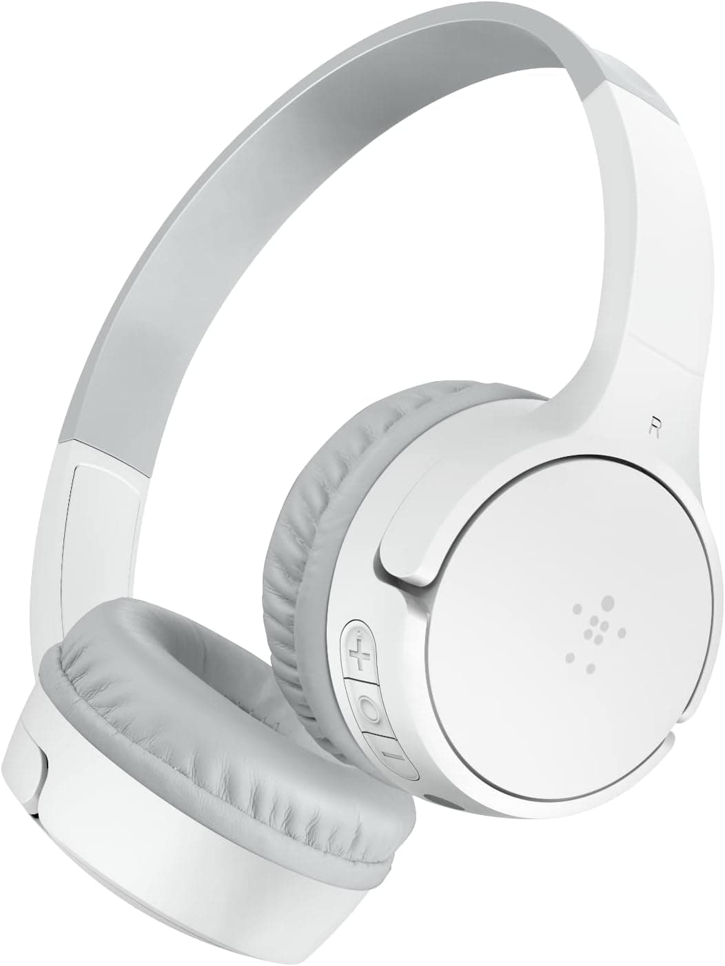 Belkin auriculares sem fios para crianças SoundForm Mini com microfone, auscultadores supra-aurais para ensino online, escola e viagens, compatíveis com iPhone, iPad, Galaxy e outros, branco