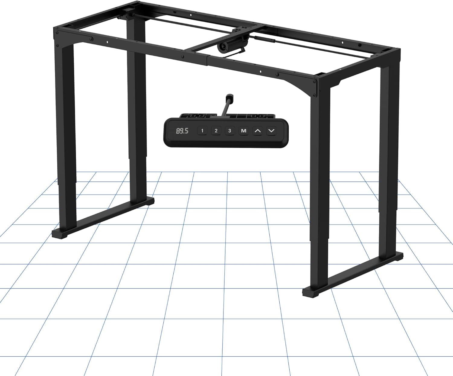FLEXISPOT Estrutura de mesa ajustável em altura com 4 pernas, mesa de jantar e mesa elétrica com motor potente, telescópio de 2 compartimentos (carga de 160 kg)