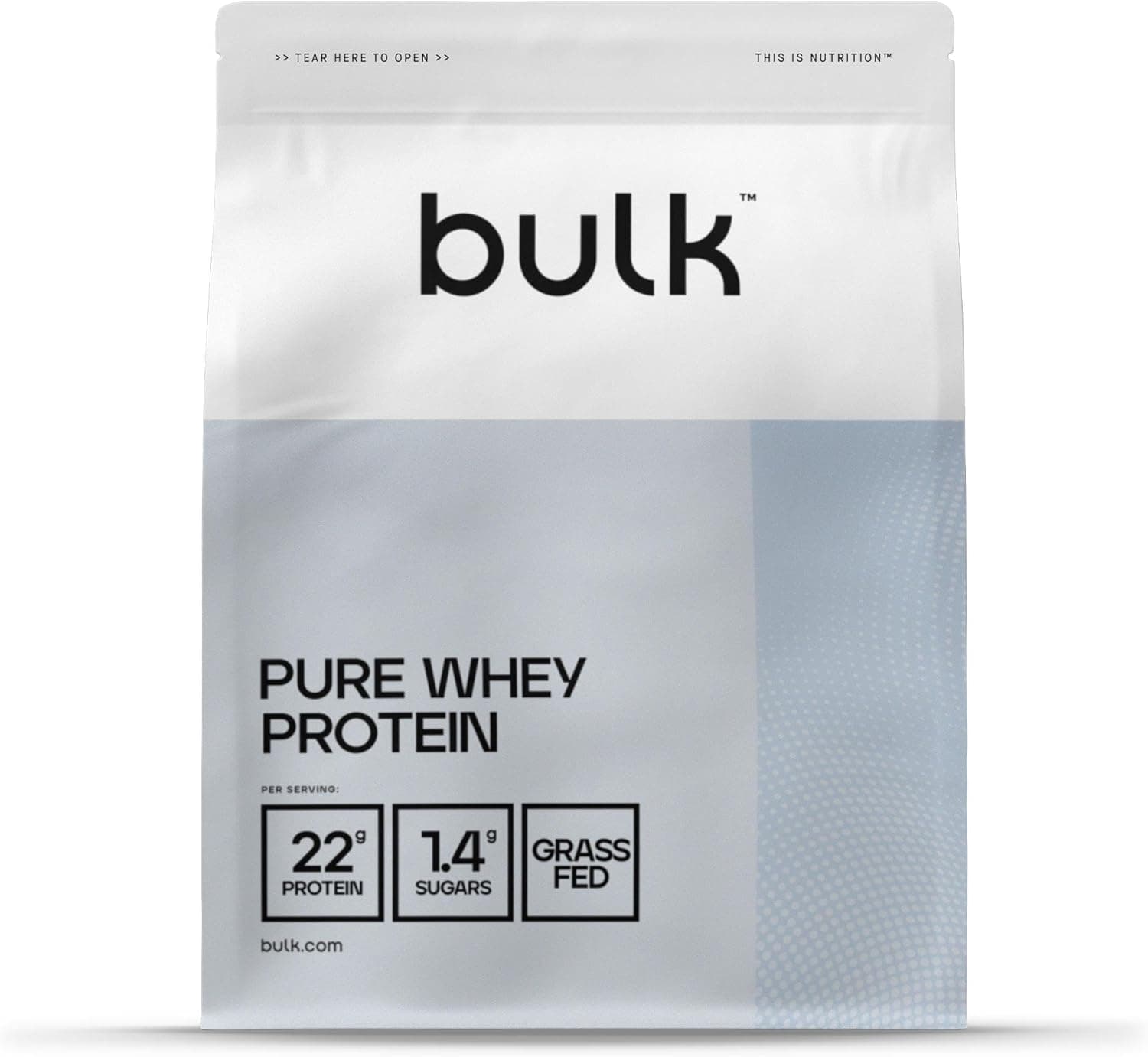 Bulk Pure Whey Protein, 1 kg, 33 doses, produto rico em proteínas, baixo teor de açúcar, absorção rápida, baunilha, 5 g de BCAA por cacito, as embalagens e embalagens podem variar