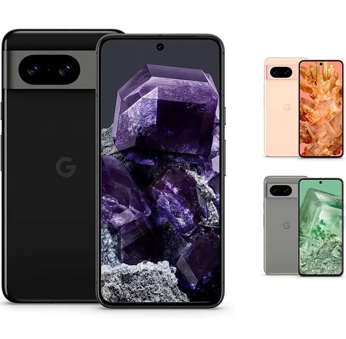 Google Pixel 8 - Smartphone Android livre com câmara Pixel avançada, bateria com autonomia de 24 horas e poderosas funções de segurança - Obsidiana, 128 GB