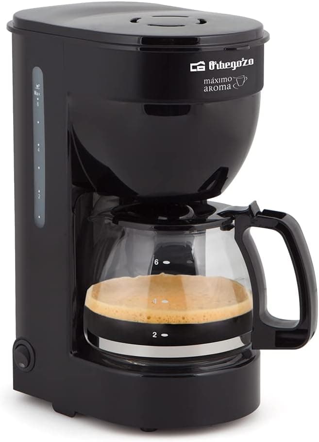 Orbegozo CG 4014 | Cafeteira de gotejamento 6 chávenas com jarra de vidro e função antigotejo