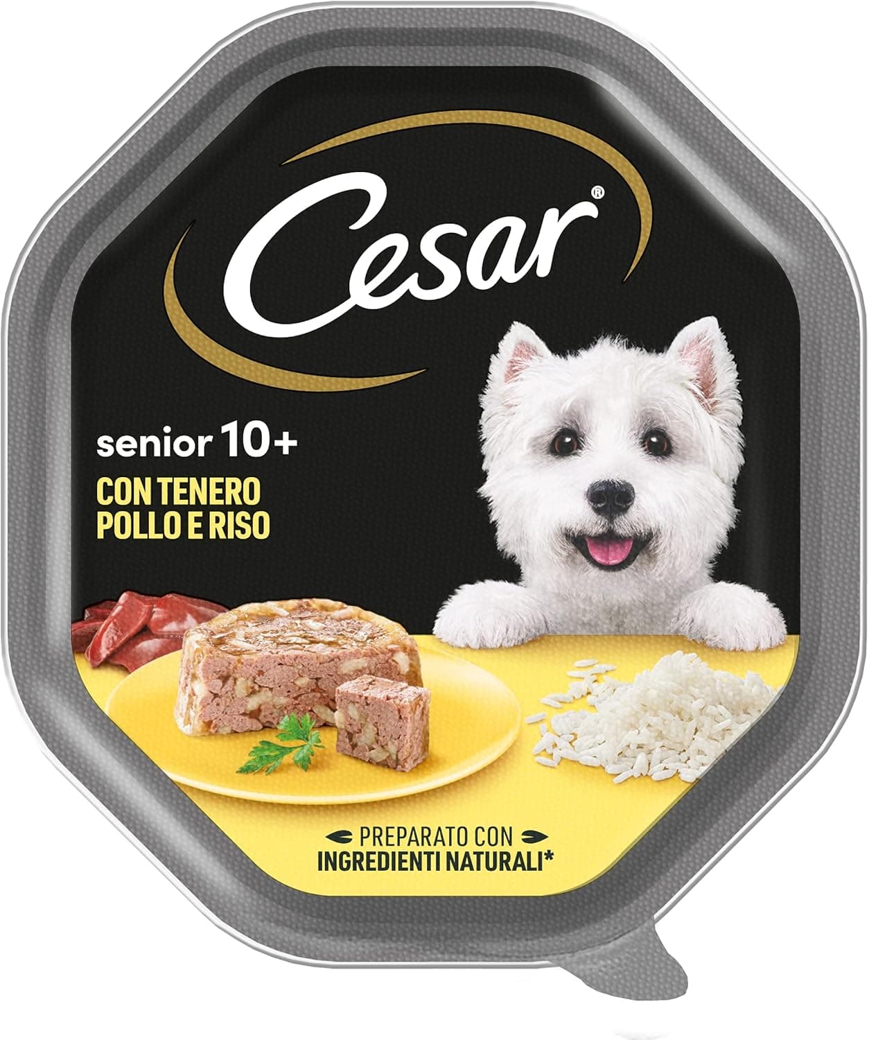Cesar Senior 10 - Comida para cão com frango e arroz macio, 150 g x 28 