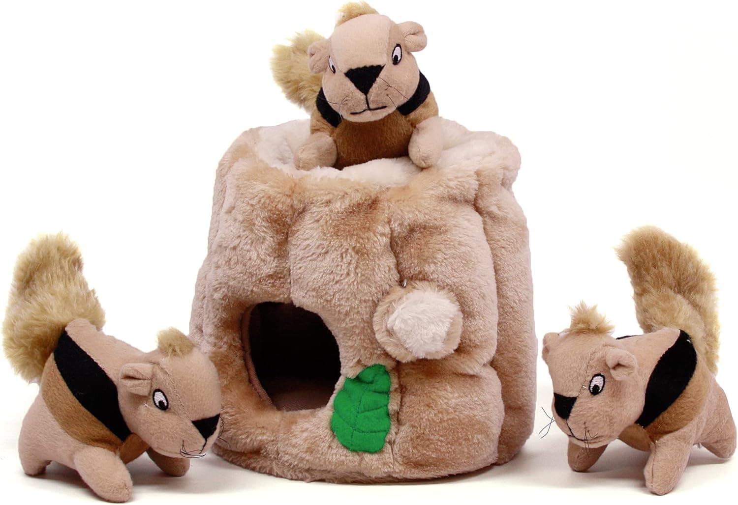 Outward Hound Hide A Squirrel - Brinquedo com esquilos de peluche - para cães - médio