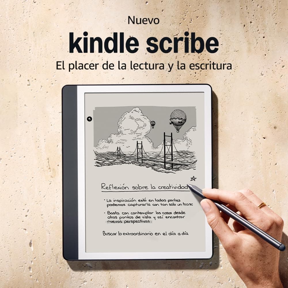 Novo Amazon Kindle Scribe (64 GB) | Tela redesenhada com bordas uniformes. Escreva à mão em seus livros e documentos | Caneta Premium | Tungstênio Cinza