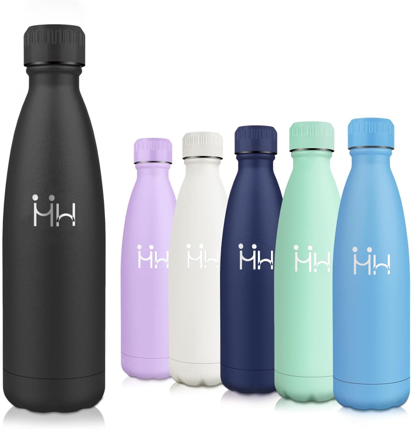 Garrafa de água em aço inoxidável Motswedi, 0,5 L, sem BPA, garrafa térmica, mantém quente durante 12 horas e frio durante 24 horas, à prova de fugas