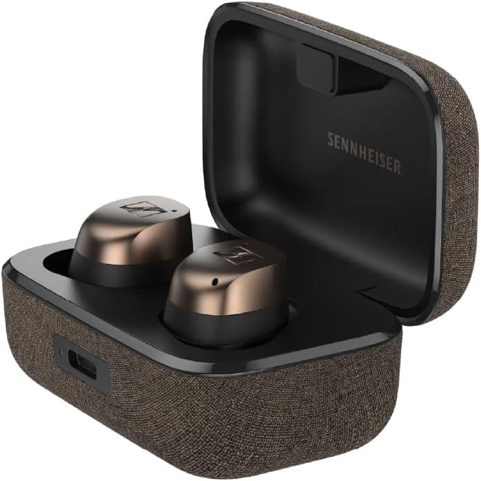 Sennheiser MOMENTUM True Wireless 4 auriculares inteligentes - Bluetooth 5.4, som nítido, design confortável, 30 horas de autonomia e cancelamento de ruído ativo adaptativo - preto cobre