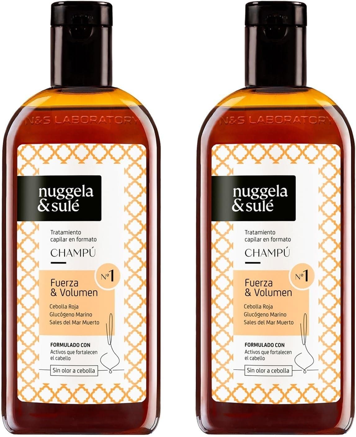 Nuggela & Sulé No. 1 | Champô com extrato de cebola vermelha que fortalece e estimula o crescimento do cabelo, 2 x 250 ml