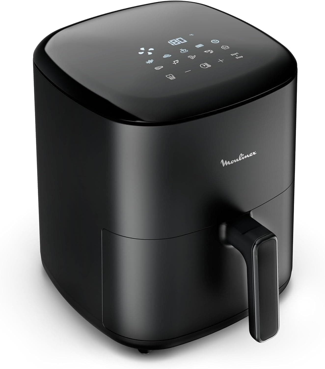 Moulinex Easy Fry Max 5L Frigideira de ar para cozinhar em pouco tempo, economia de energia até 70%, painel de controlo intuitivo, 10 programas automáticos, para 6 pessoas, livro de receitas digitais