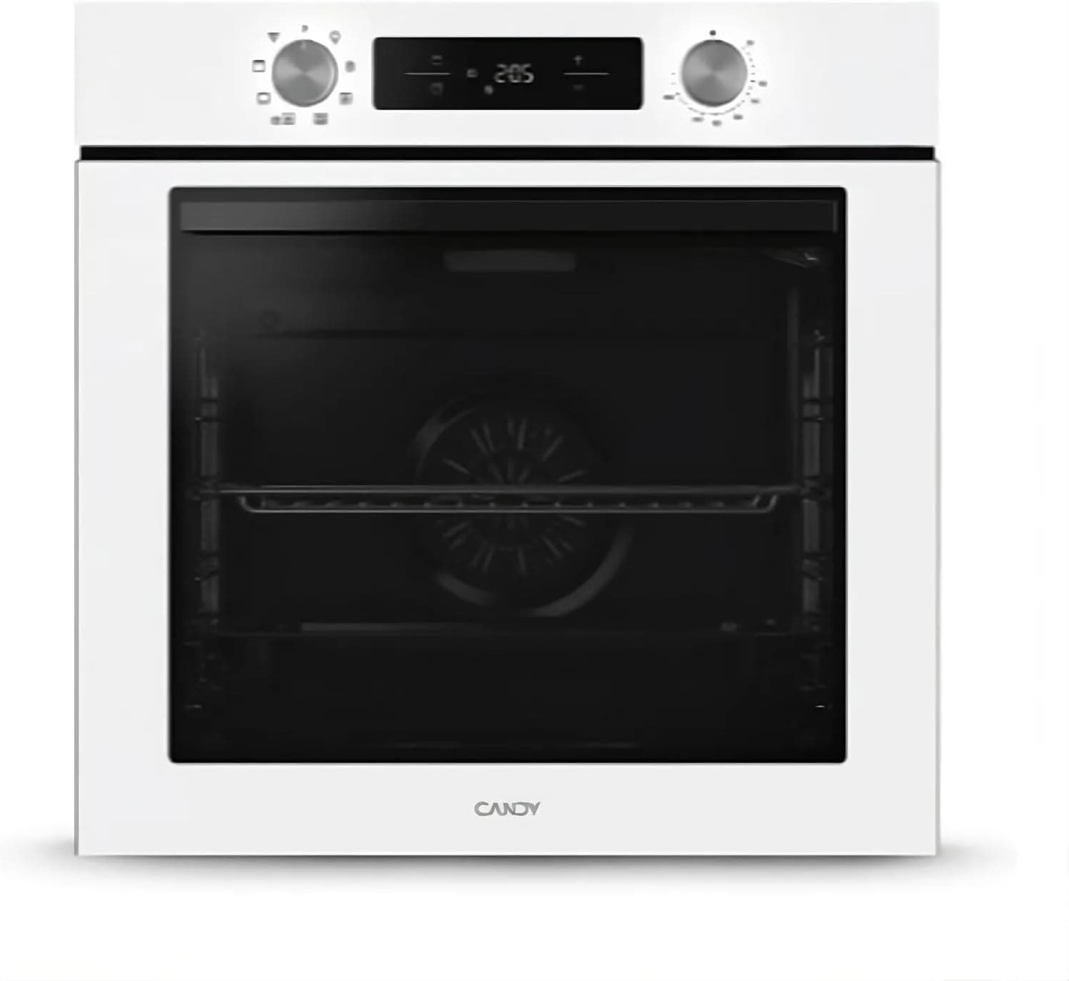 Candy Bake 600 CA6 N3T1HTW Forno multifunções, 78 L, receitas via app hOn, 1 bandeja e 1 grelha, limpeza hidrolítica, convecção ventilador, 9 funções, Ready UX, branco 