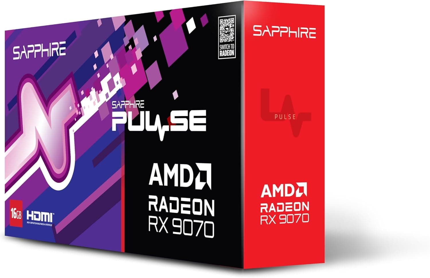 Sapphire Pulse AMD Radeon™ RX 9070 Gaming 16GB Dual HDMI/Dual DP