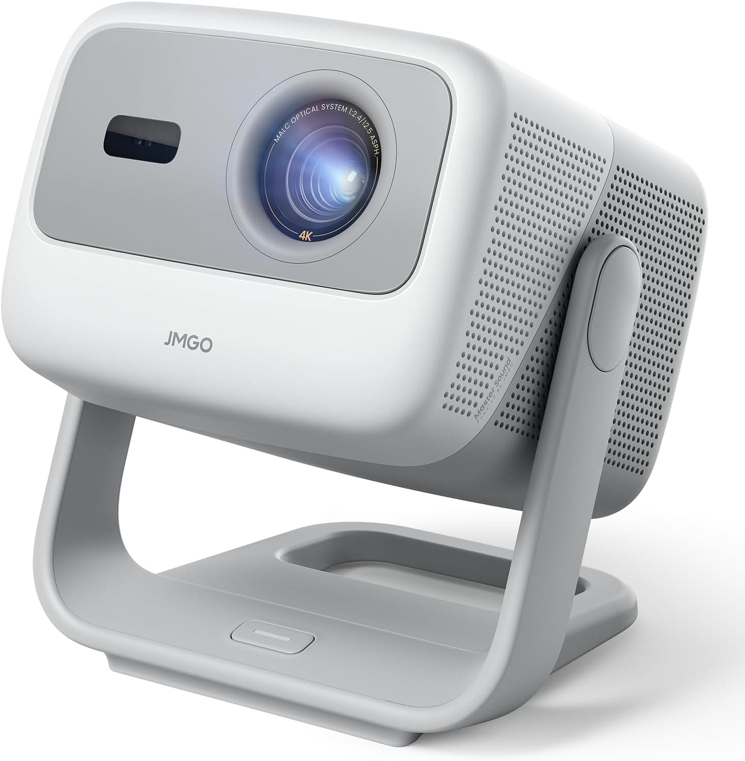 JMGO N1S 4K Projetor portátil, laser tripla, 1100 ISO Lumens, gimbal instantâneo autofocus, Google TV, Netflix, 110% BT.2020, HDR10, áudio Dolby 10W, BLU-Ray 3D, 200" para Exterior. Gaming, festas