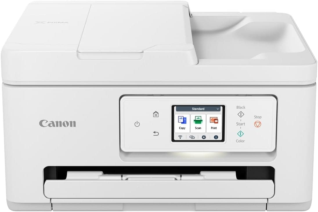 Canon Pixma TS7750i Impressora multifunções 3 em 1, sistema de jato de tinta, impressão, digitalização e cópia, Wi-Fi, Pixma Print Plant, impressão sem bordas, ADF de 35 folhas