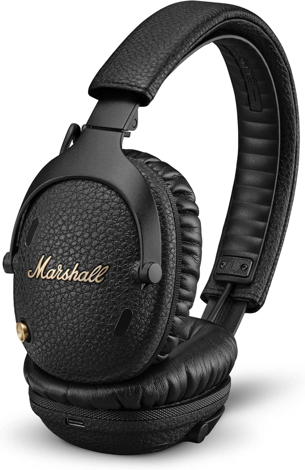 Marshall Monitor III ANC Auriculares com cancelamento ativo de ruído, sem fios Bluetooth, 70 horas de reprodução - preto