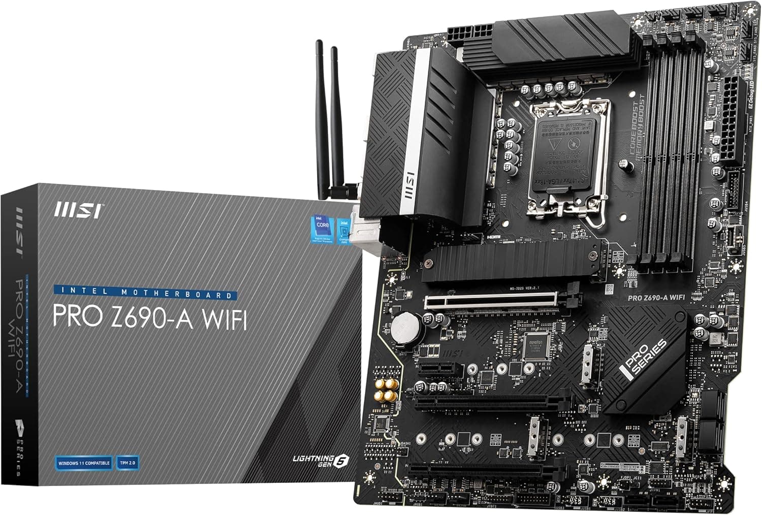 MSI PRO Z690-A WIFI Placa base, ATX, suporta processadores Intel Core 12th Gen, LGA 1700 - 14 Duet Rail 55A VRM, DDR5 Memory Boost 6400 MHz/OC