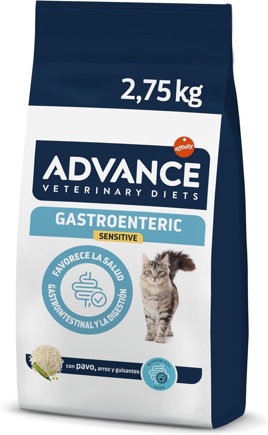 Advance Veterinary Diets Gastroenteric Sensitive, ração para gatos com problemas gastrointestinais, 2,75 kg