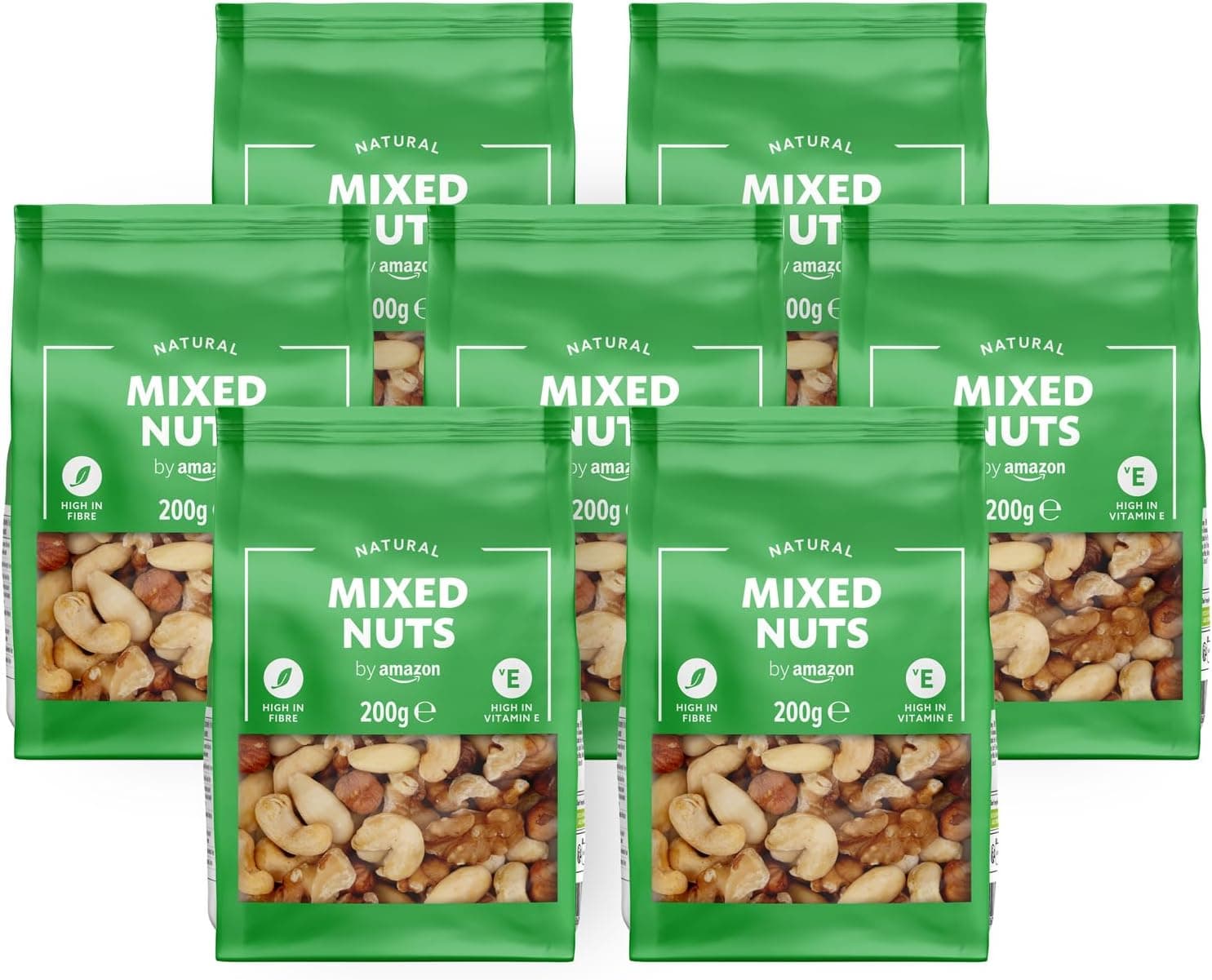by Amazon Mistura de frutos secos sem sal, 1400 g, 7 embalagens de 200 g