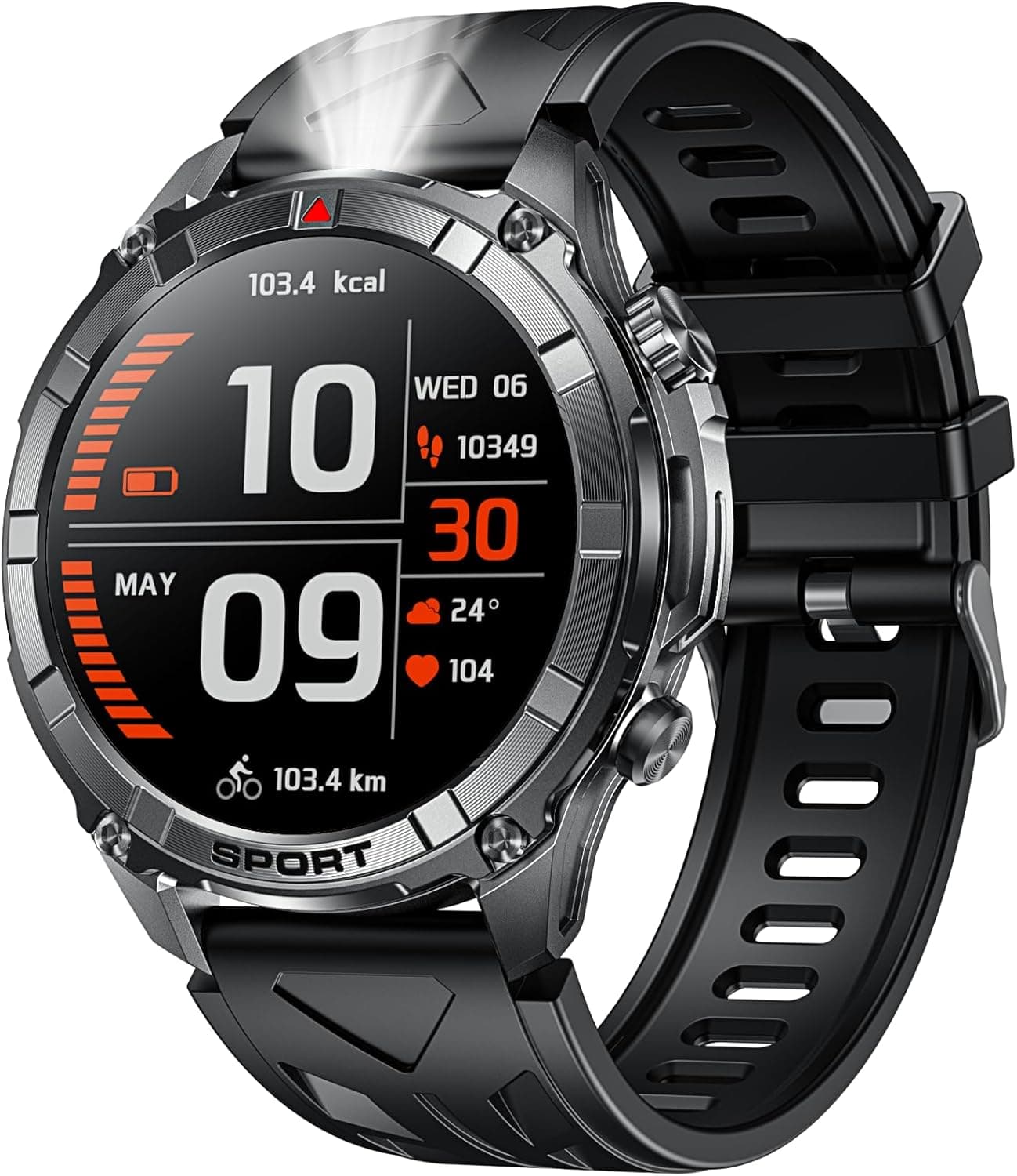 Relógio inteligente homem Smartwatch com chamadas - 1,52" redondo desportivo Smart Watch Men com pulso de pressão arterial 100 modo desportivo pulseira de atividade IP68 impermeável para iPhone