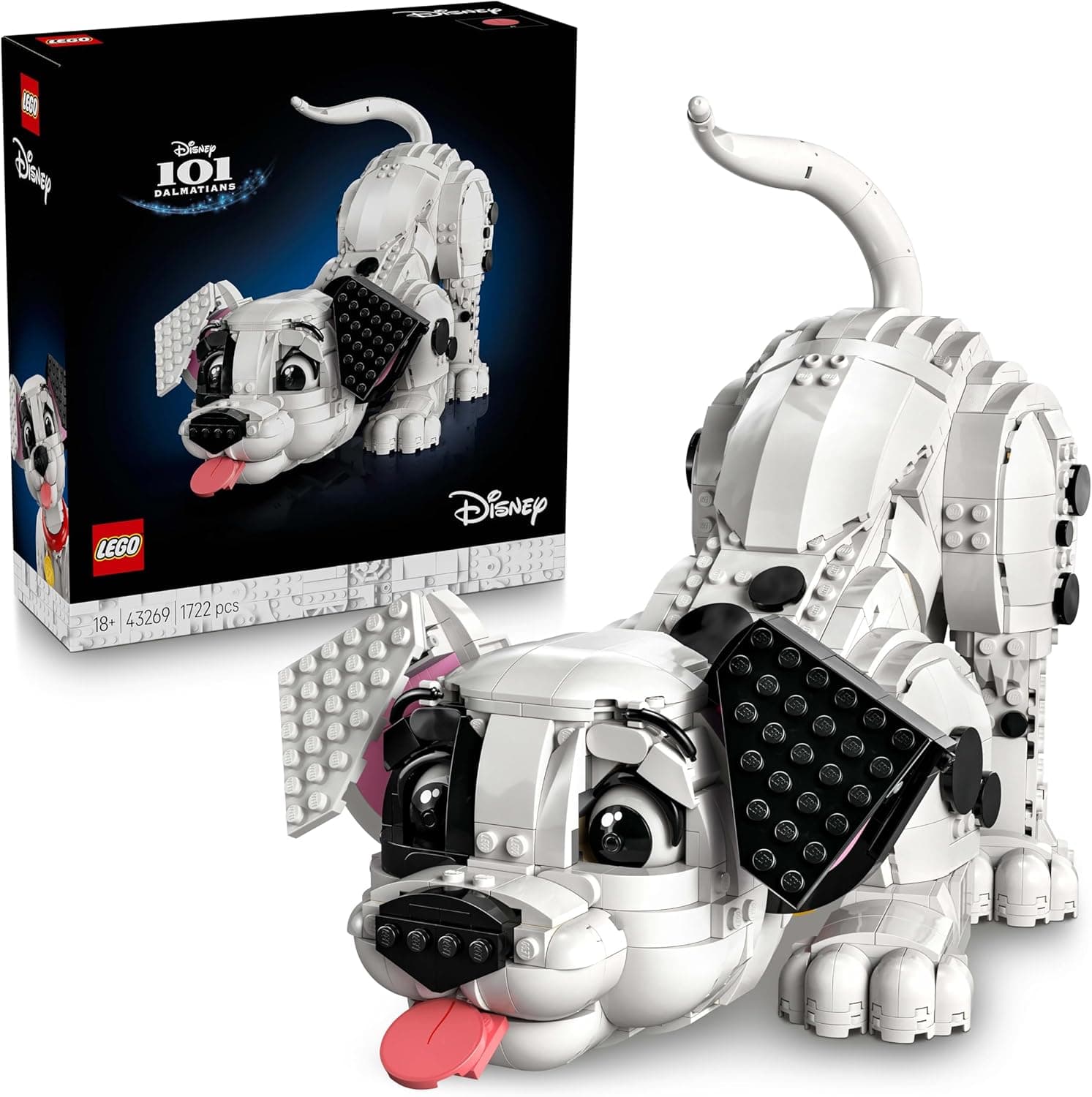 LEGO Disney 43269 | Figura articulada do 101 Dálmatas transformável em 6 cães para adultos