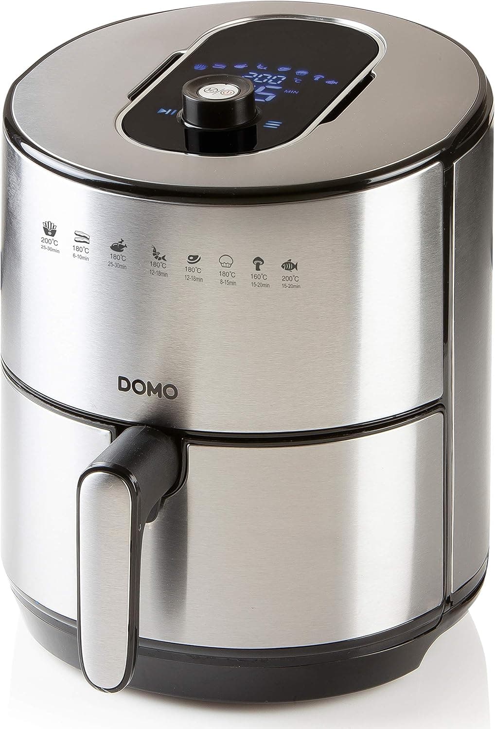 Domo DO530FR Air Fryer, aço inoxidável, prata