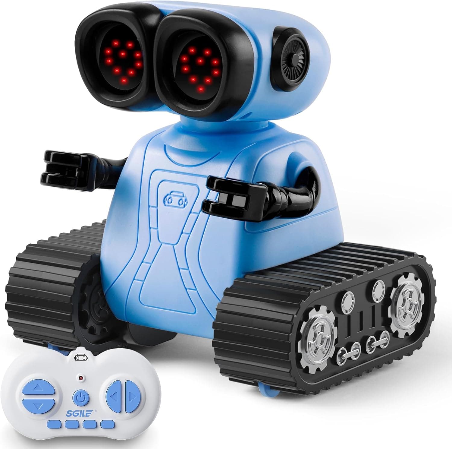 SGILE Robô interativo com controlo remoto emocional e tipos de expressões faciais, olhos LED e música, caminha e canta, brinquedos para meninos e meninas