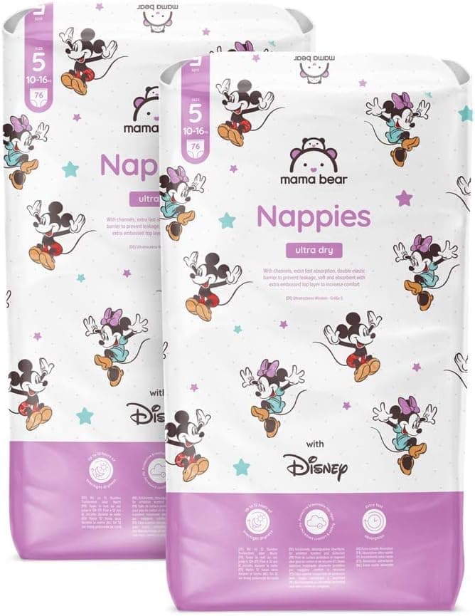 Mama Bear Disney Fraldas ultra-absorventes tamanho 5