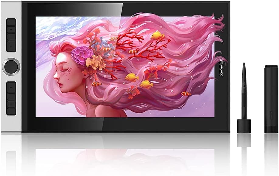 XPPen Innovator 16 Tablet gráfico com ecrã totalmente laminado de 15,6 polegadas 92% Adobe RGB lápis passivo 8192 níveis compatível com Windows e Mac, software gratuito