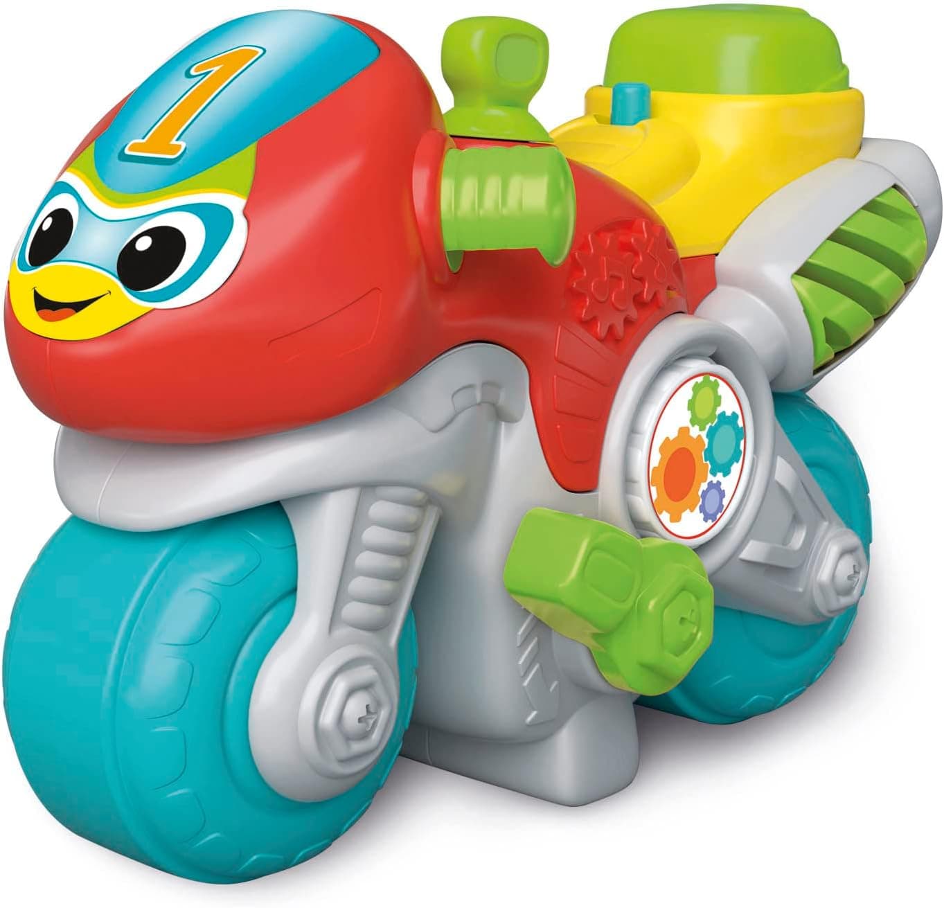 Clementoni Baby Ale Moto mundial, jogo de primeira infância para crianças a partir de 10 meses, estimula o desenvolvimento motor, a linguagem e a compreensão da causa - efeito, fabricado na Itália