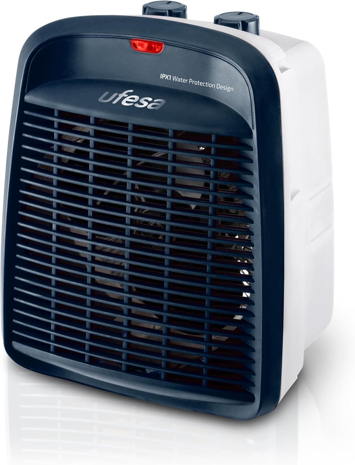 Ufesa Persei aquecedor compacto, 3 modos, 2 níveis de potência, 2000 W, função ventilação, termostato regulável, azul
