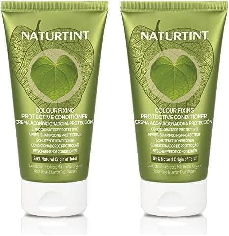Naturtint Creme condicionado reparação e brilho, hidratado, protege e recupera a a queratina danificada, 99% ingredientes naturais, 150 ml x 2