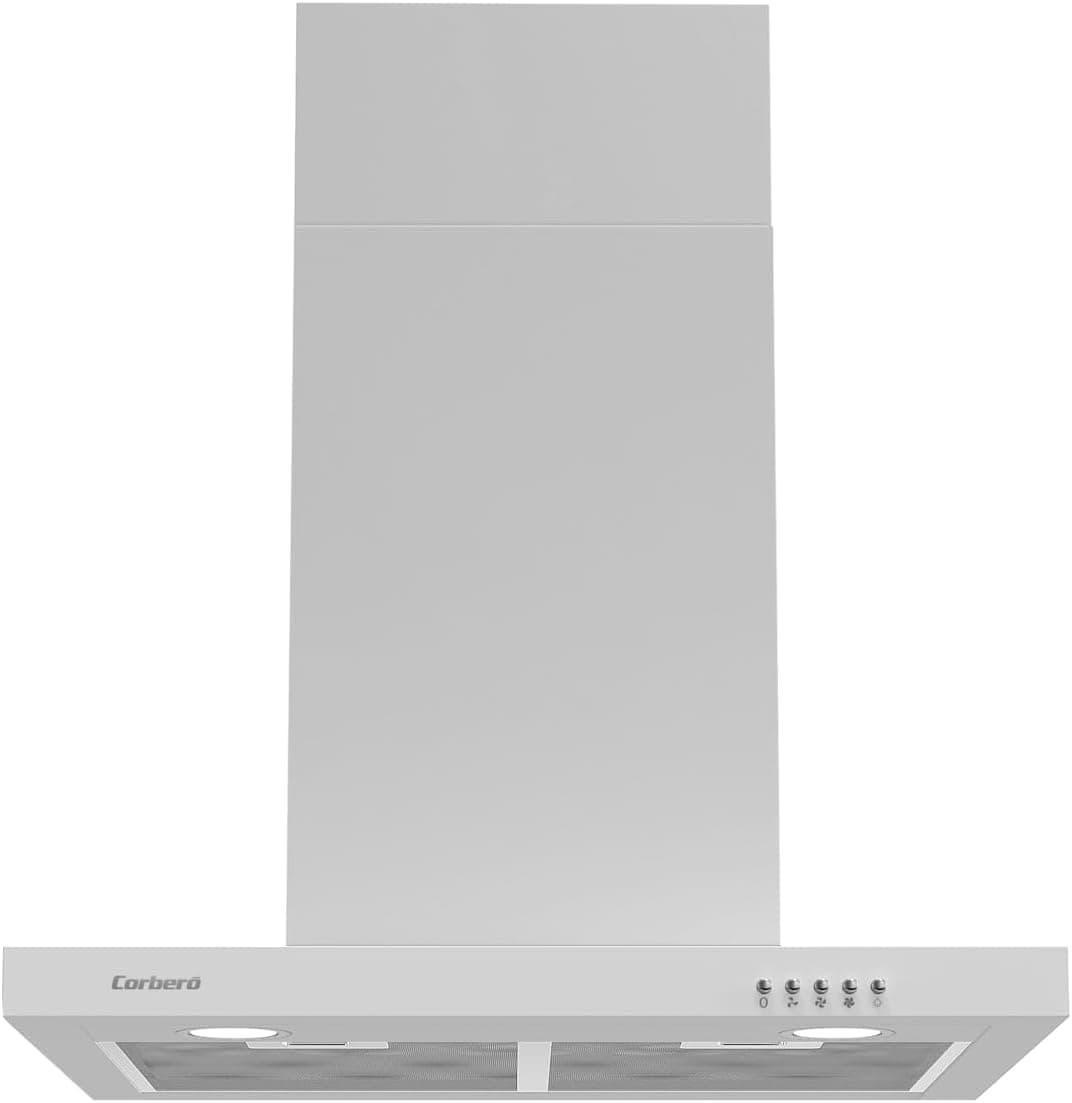 Corberó Extrator horizontal VOSTOK660W | 60 cm, fluxo de 647,7 m3/h | Botão de pressão, 165W, 3 velocidades, 2 filtros de alumínio, filtro de carbono, eficiência energética A, branco 
