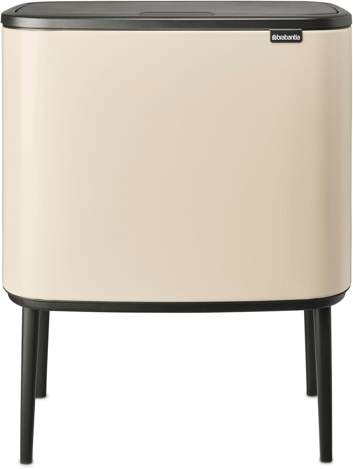 Brabantia - Bo Touch Bin 3 x 11 L, Lixo grande para a cozinha, abertura de toque suave, 3 compartimentos com cubos interiores removíveis, sacos de lixo incluídos, Soft Bege, 54 x 31 x 68 cm